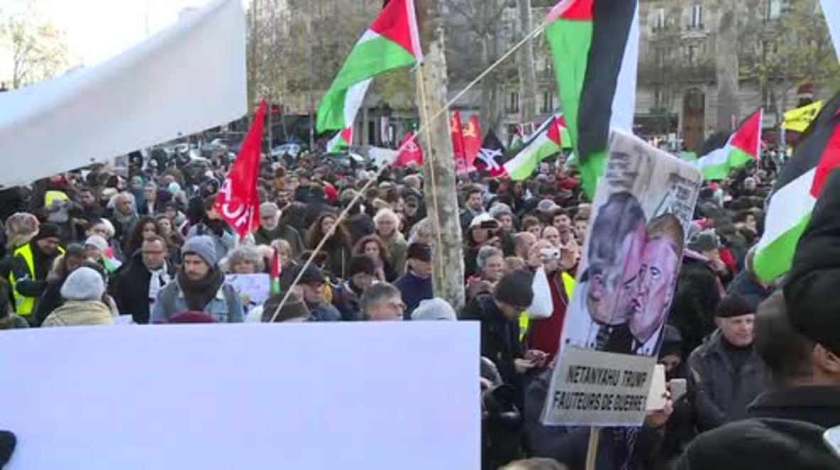 France: Pro-Palestine protesters rally in Paris to denounce Netanyahu visit
