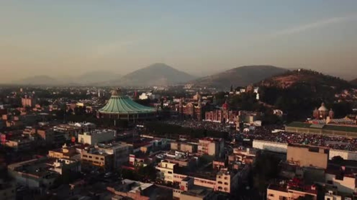 México: Impresionantes imágenes de drone capturan a peregrinos en la Basílica de Nuestra Señora de Guadalupe