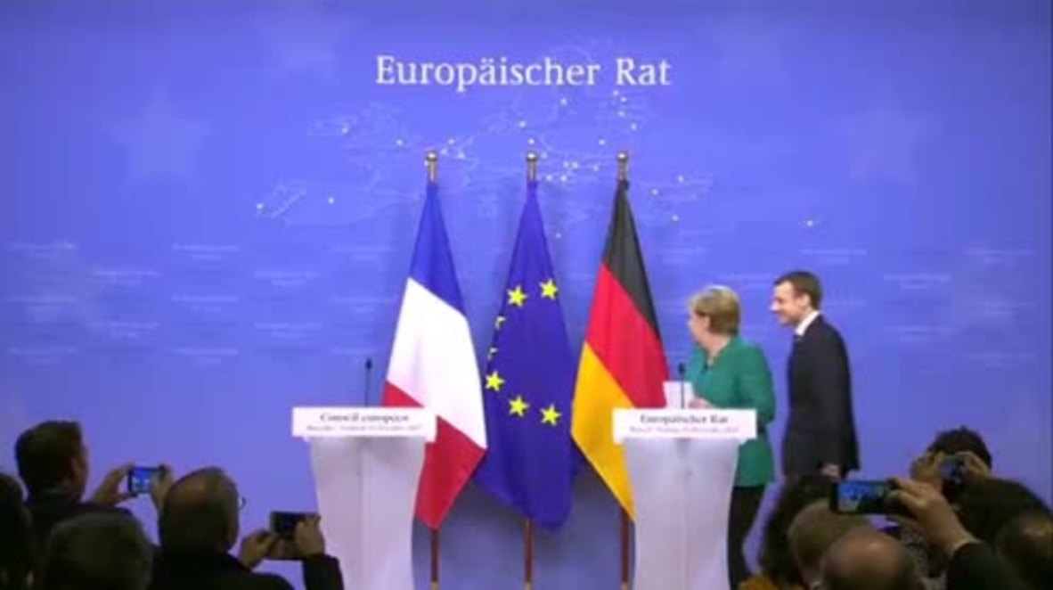 Belgium: Merkel, Macron stress need for greater EU solidarity on migration