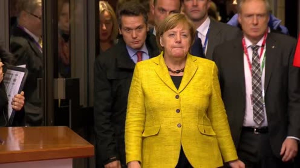 'Can't take my hands off you!' - Merkel and Macron can't keep their hands to themselves!