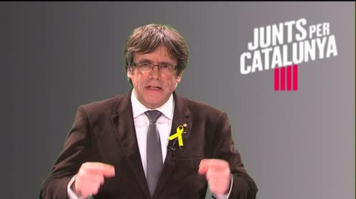 Belgium: Puigdemont urges Catalans to send message to world