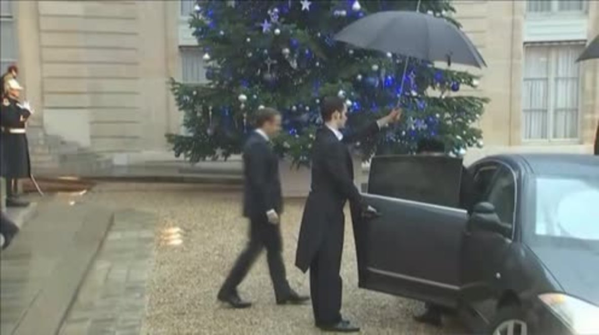 France: Palestinian Pres. Abbas meets Macron for talks in Paris