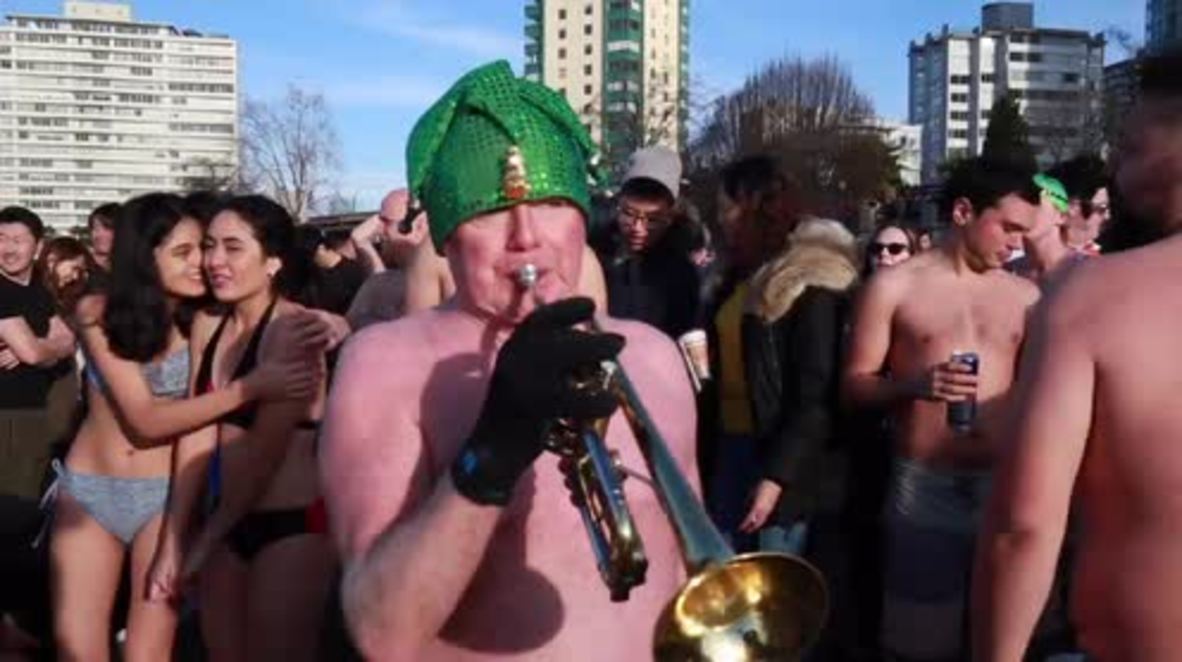 Brave locals brace the cold for Vancouver’s Polar Bear Swim