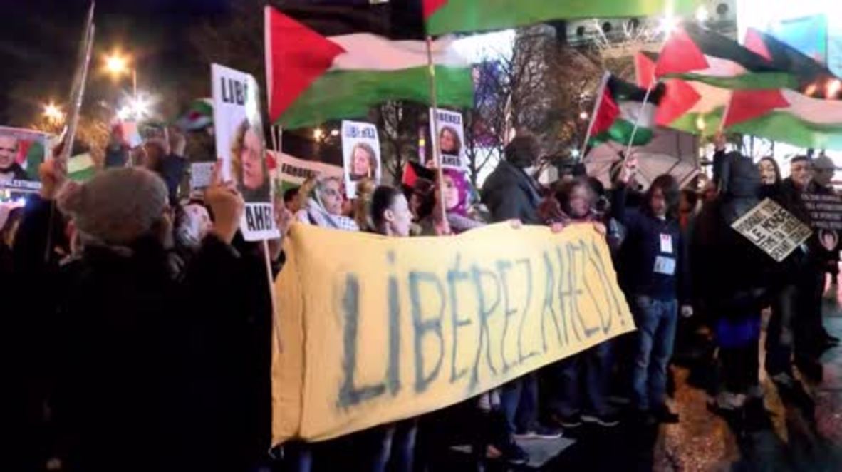 Francia: Manifestantes exigen la libertad de la adolescente palestina Ahed Tamini