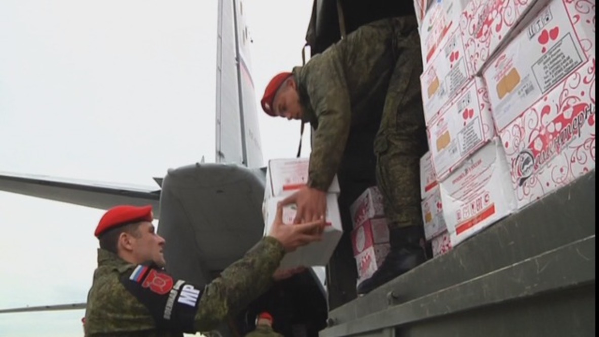 Siria: Rusia envía ayuda humanitaria a la base siria de Jmeimim para el Año Nuevo