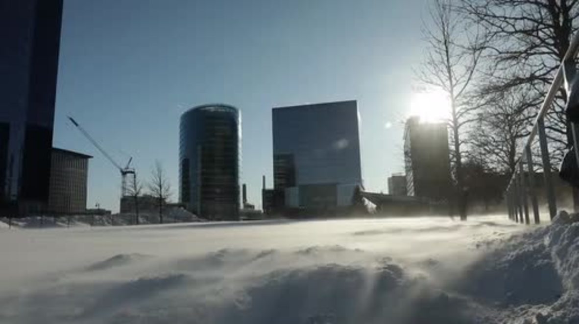 USA: Clean-up continues in Boston following major snowstorm