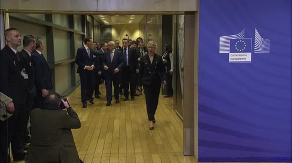 Bélgica: El presidente de la CE Claude Juncker se reunió con el primer ministro polaco Morawiecki en Bruselas