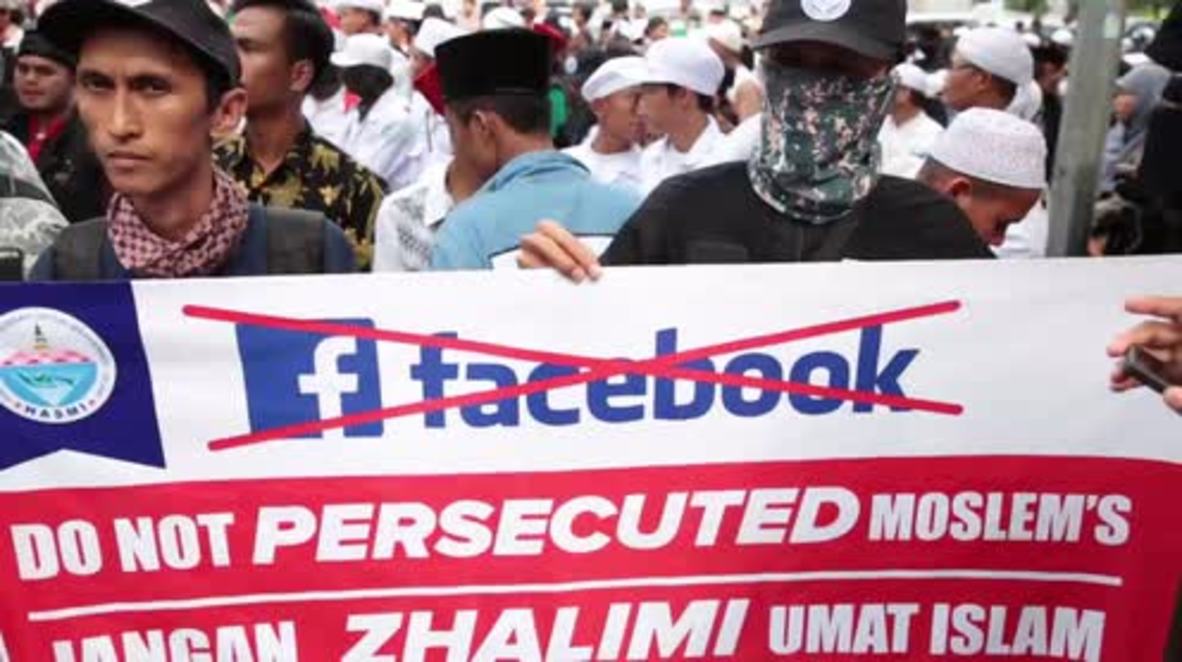 Indonesia: Protesters rally outside Facebook HQ after Islamic groups blocked online