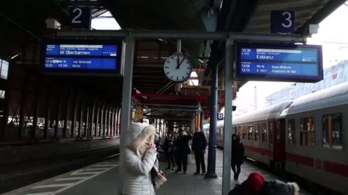 Germany: Storm 'Friederike' causes train cancellations in West Germany
