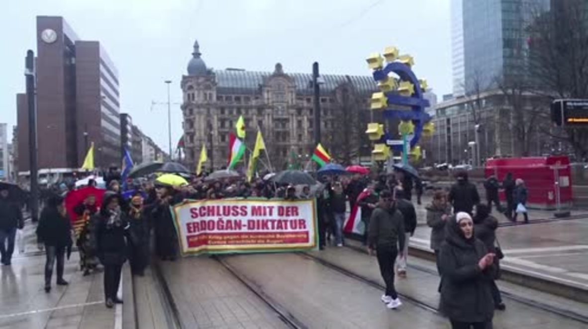 Germany: Frankfurt vents rage at Turkish bombardment of Syria