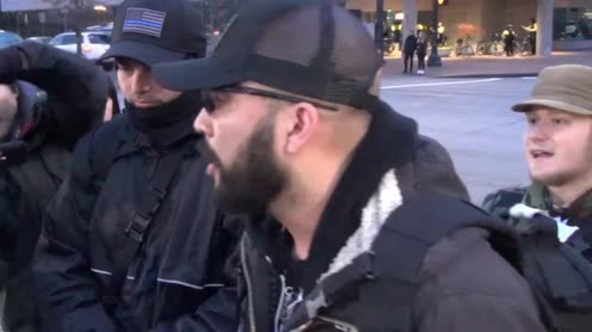 USA: Patriot Prayer 'Freedom' march met by counter protest in Portland