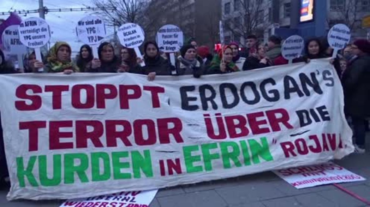 Germany: Protesters rally against Turkish military's Afrin operation