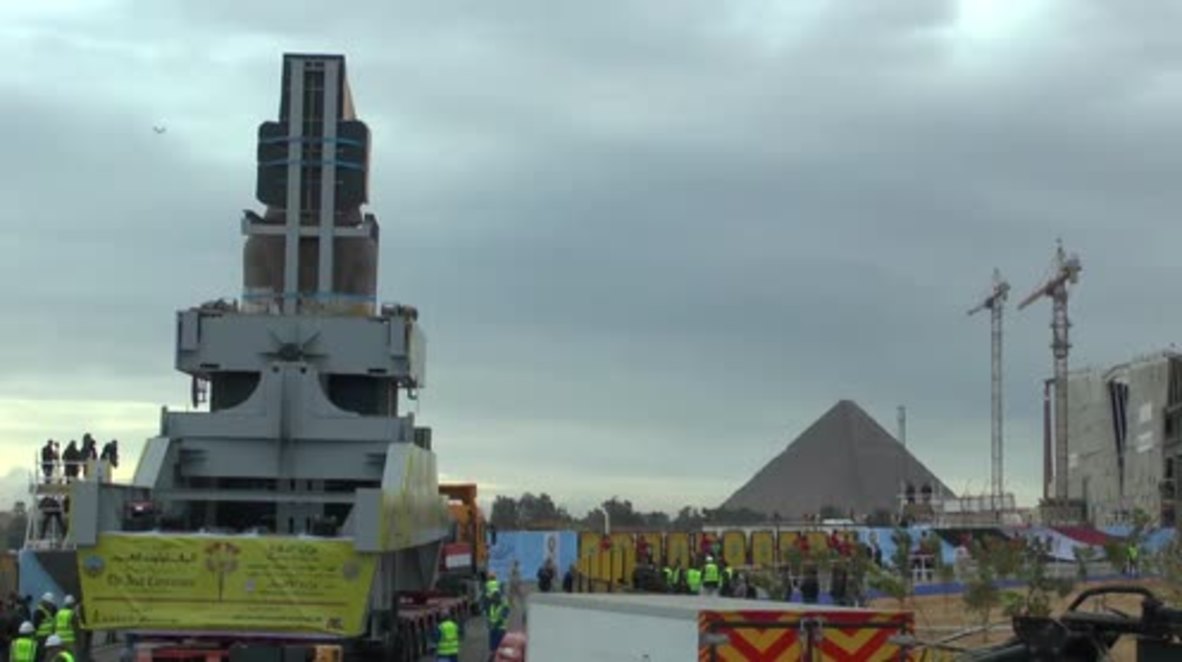 Colossal 82-tonne Ramses II statue moved to Grand Egyptian Museum
