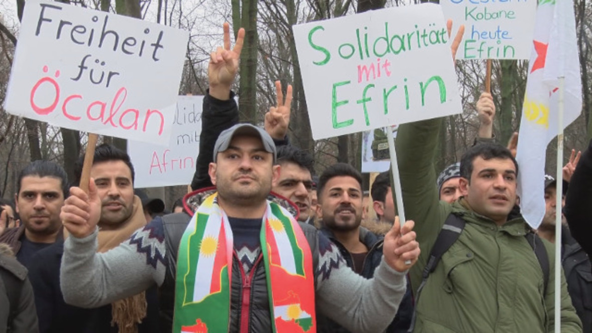 Germany: Scuffles erupt as protesters face off over Afrin