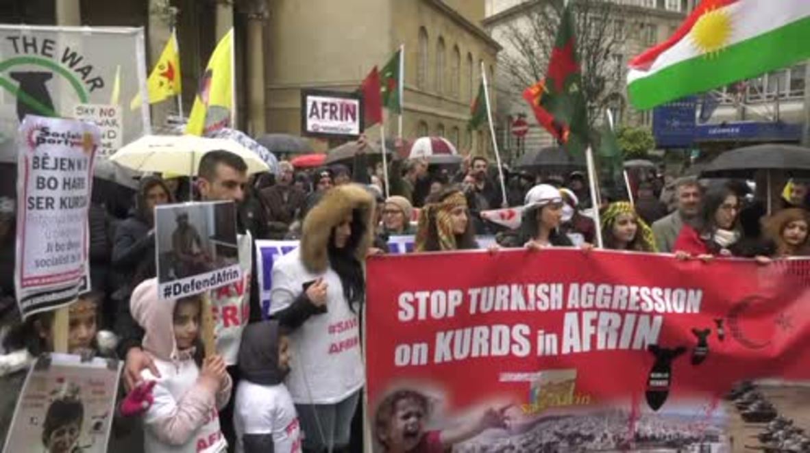 UK: 'Stop selling weapons to Turkey' - London protesters urge UK to defend people of Afrin