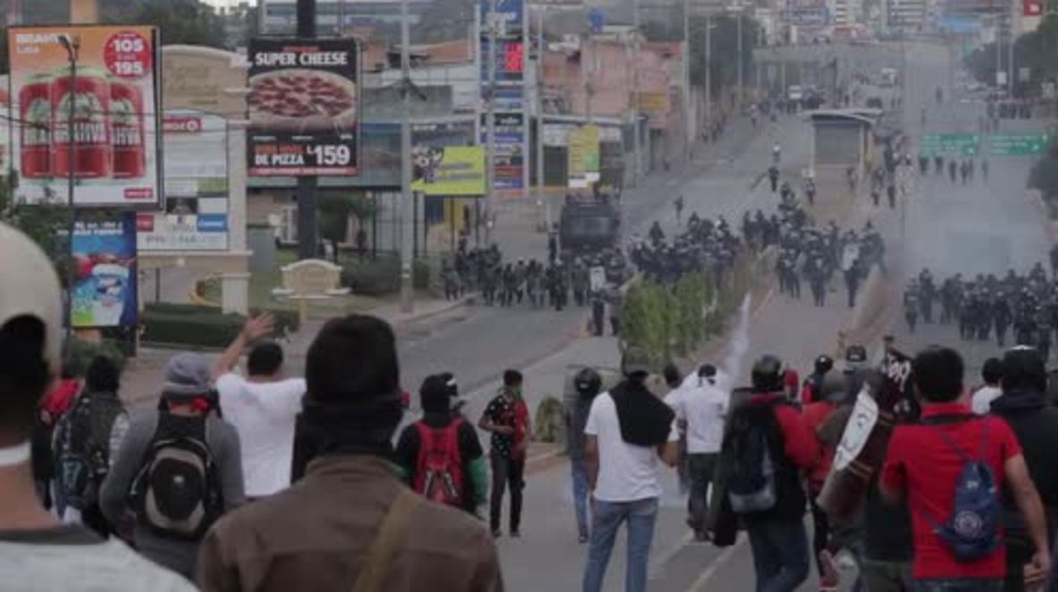Honduras: Enfrentamientos durante la toma de posesión como presidente de Juan Orlando Hernández