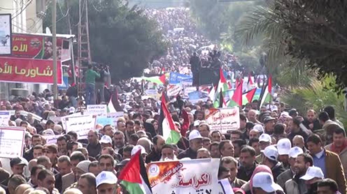 State of Palestine: UNRWA staff hold mass protest against Trump funding cut