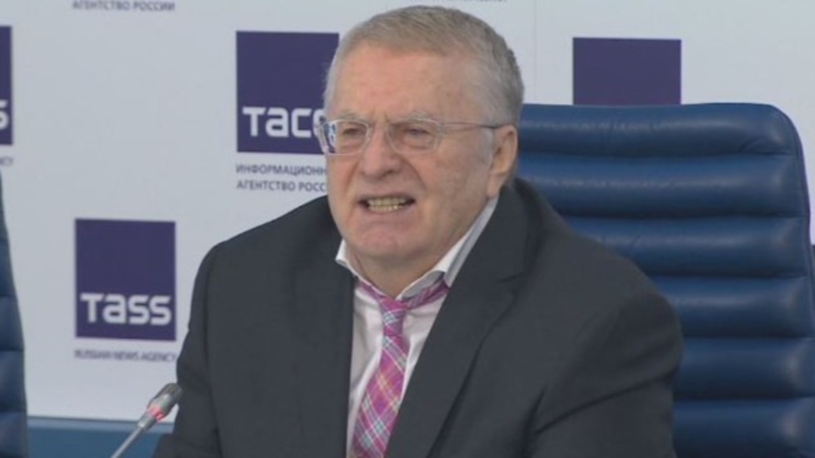 Russia: Presidential candidate Zhirinovsky announces election programme
