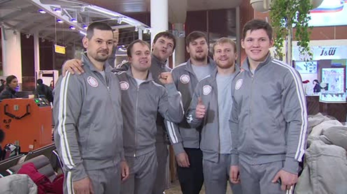 Russia: Athletes embark for South Korea to compete as 'neutrals' at Olympics