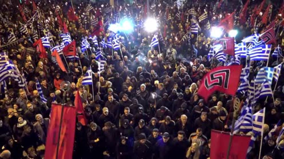 Greece: Far-right Golden Dawn party rally over Macedonia ...