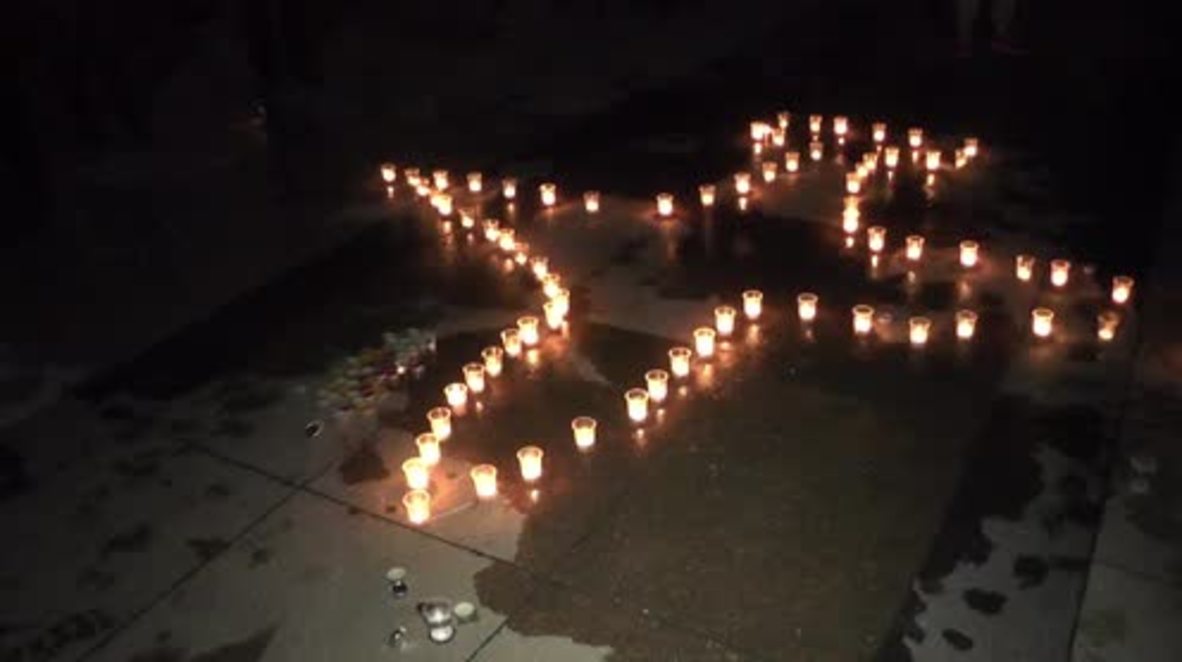 Russia: Candles lit at Sevastopol vigil for Russian Su-25 pilot killed in Syria