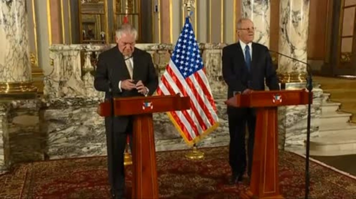 Perú: Tillerson y Kuczynski planean fortalecer la ayuda humanitaria para Venezuela