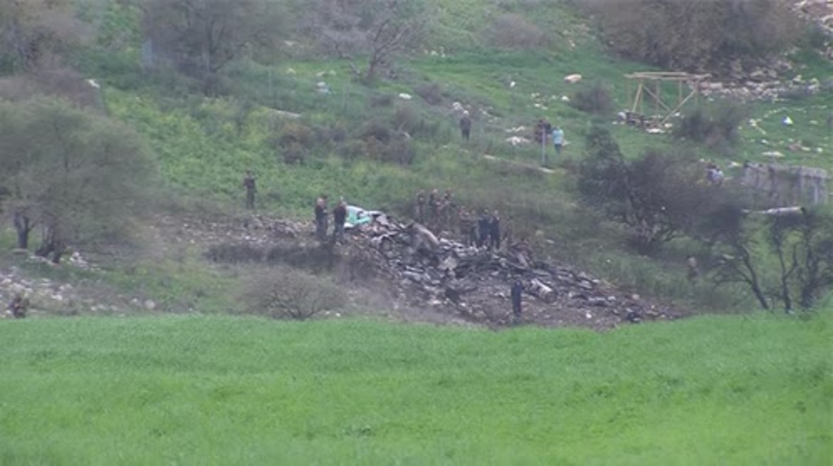 Israel: Emergency services begin clearing Israeli F-16 debris