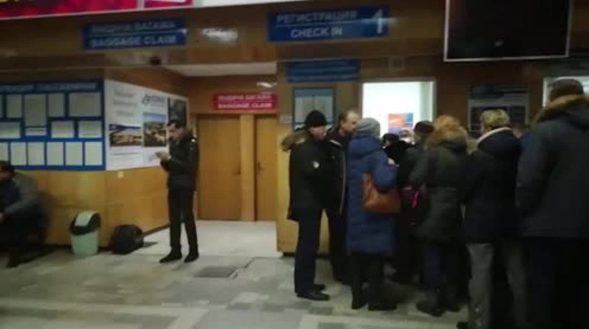 Russia: Friends and family gather at Orsk airport where crashed plane was headed
