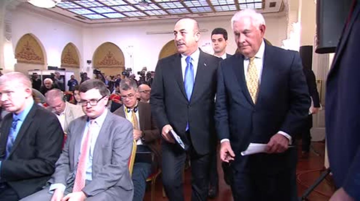 Turkey: Tillerson says weapons supplies to SDF are 'limited' at joint presser with Cavusoglu