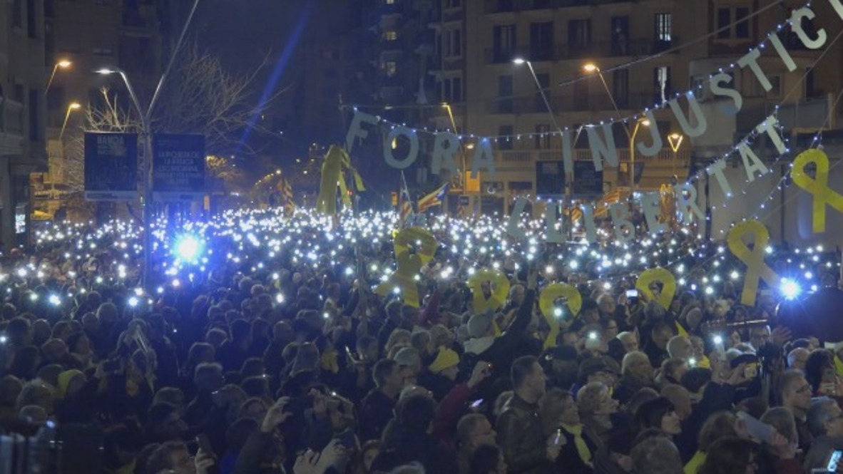 Spain: Rally demands freedom for jailed Catalan independence leaders