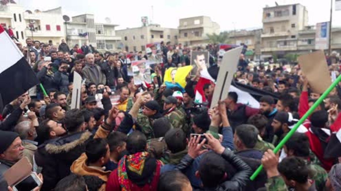 Siria: Celebraciones tras la llegada de las milicias gubernamentales sirias a Afrín *FOTOGRAFÍAS*