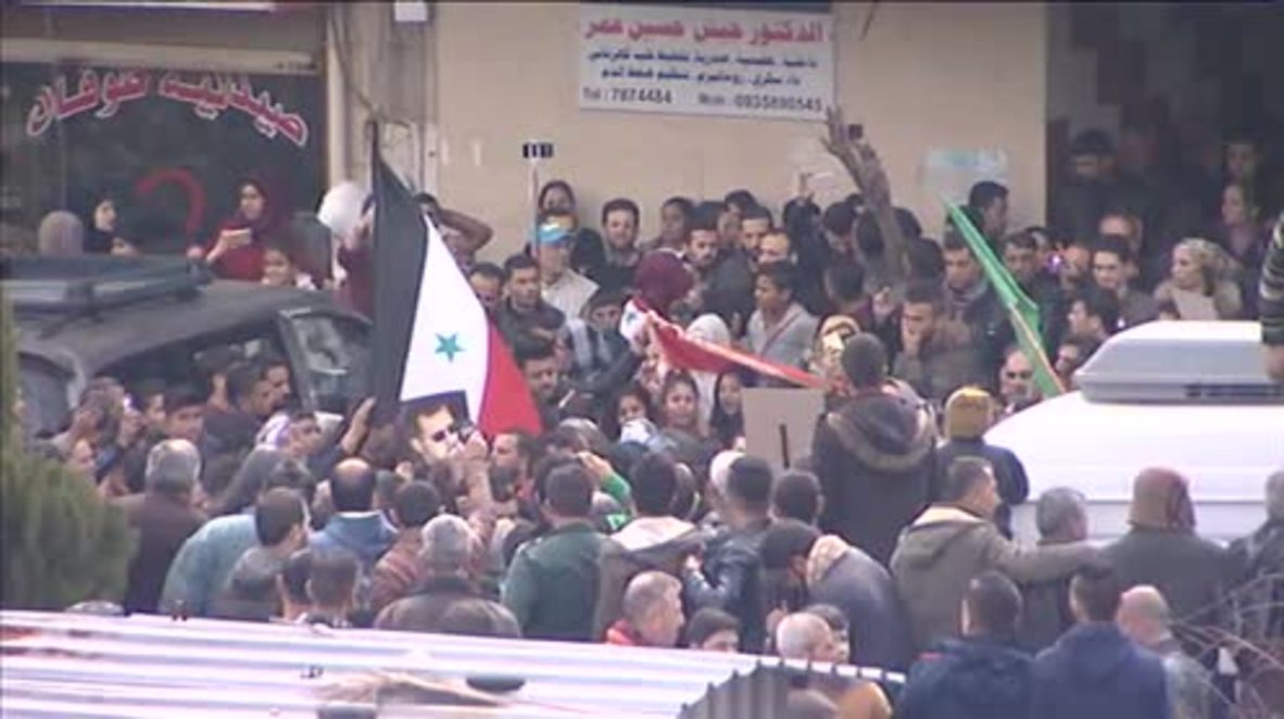 Syria: Pro-Syrian govt demo in Afrin's Freedom Sq after militias arrive