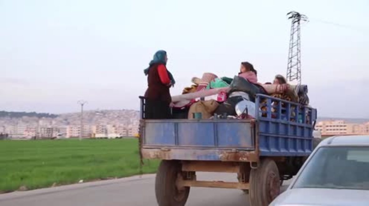 Siria: Éxodo masivo de residentes de Jandaris a Afrin mientras que las fuerzas turcas avanzan