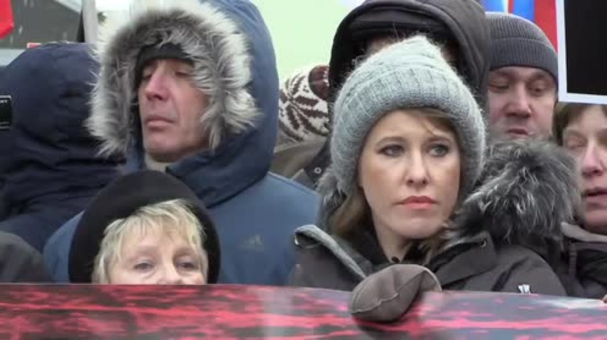 Rusia: Miles de personas marchan en Moscú en el aniversario del asesinato de Boris Nemtsov