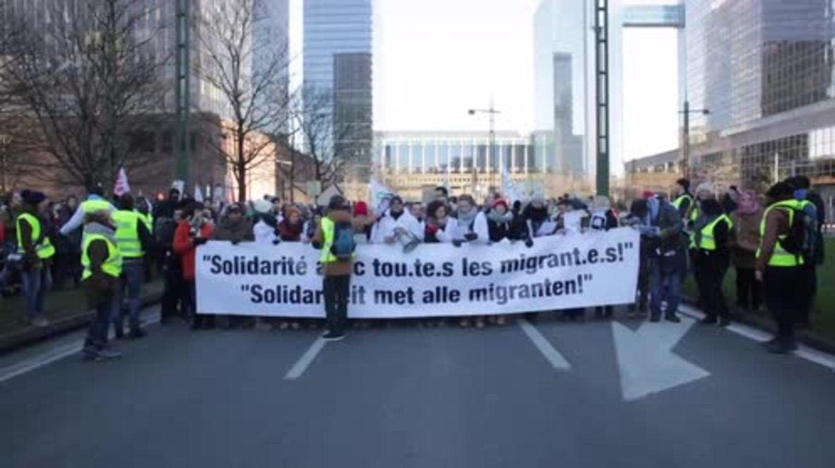 Belgium: Thousands rally for migrant rights in Brussels