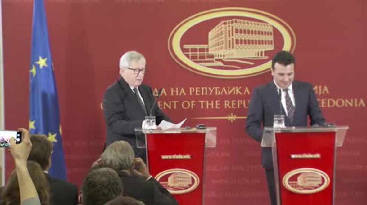 Macedonia: Juncker praises reforms but holds back on Greece dispute