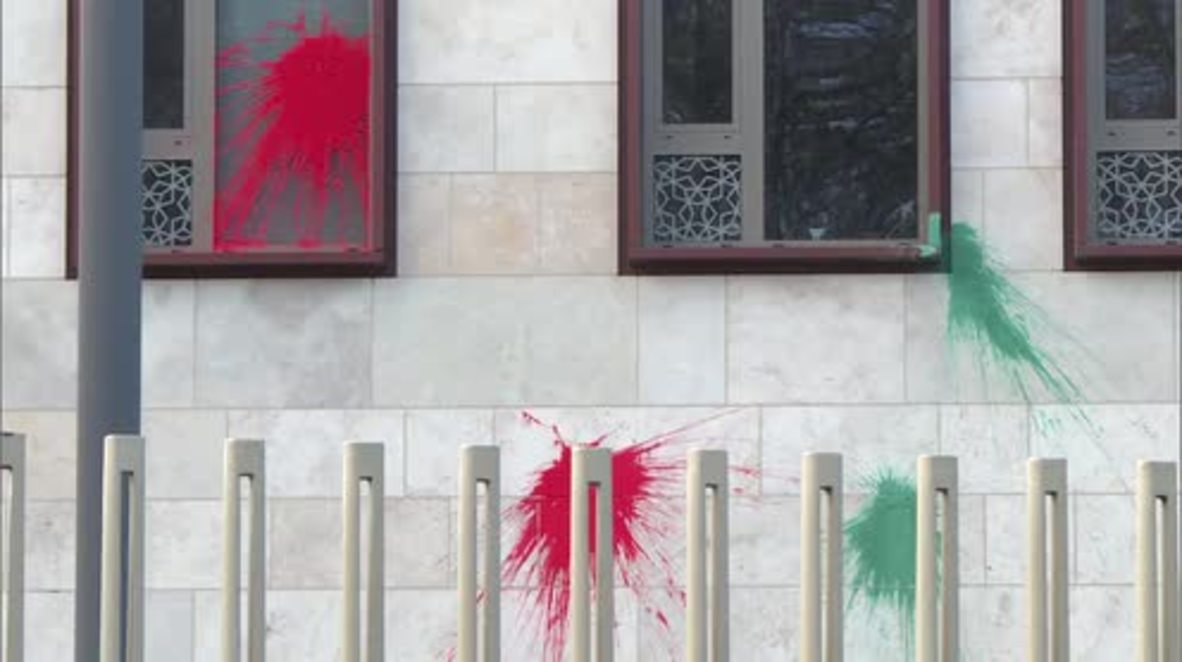 Germany: Turkish Embassy attacked with paint in Berlin