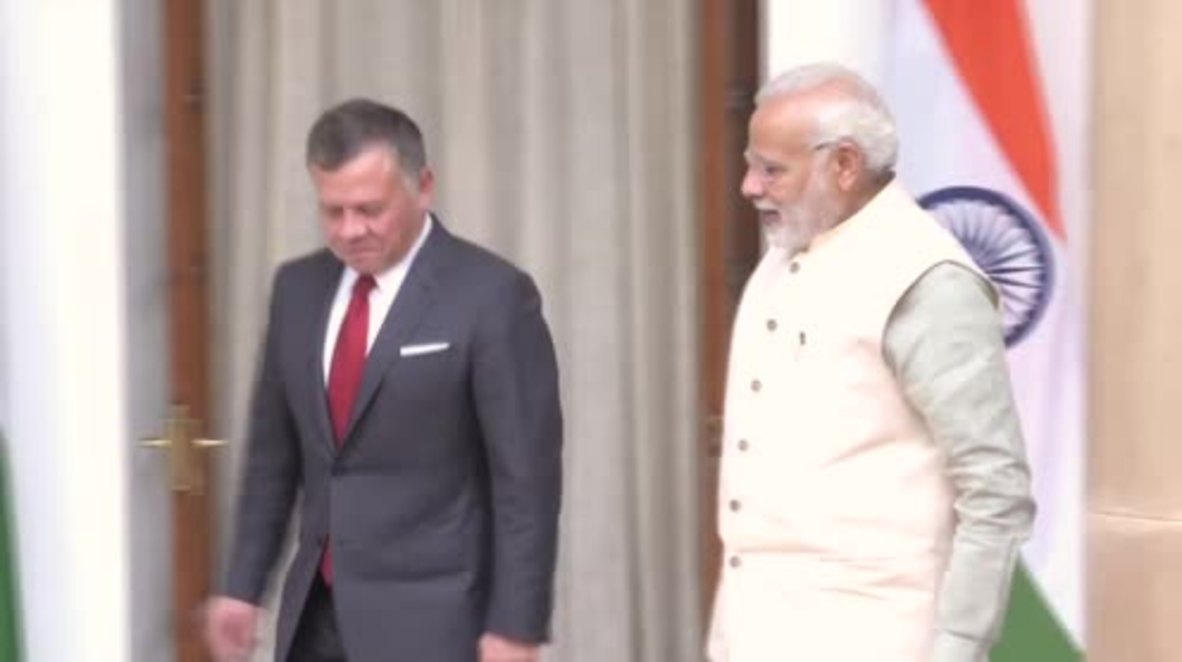 Indian: Indian PM welcomes Jordan King in New Delhi