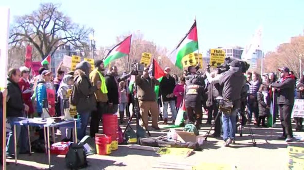 USA: Pro-Palestinian march hits DC as AIPAC kicks off