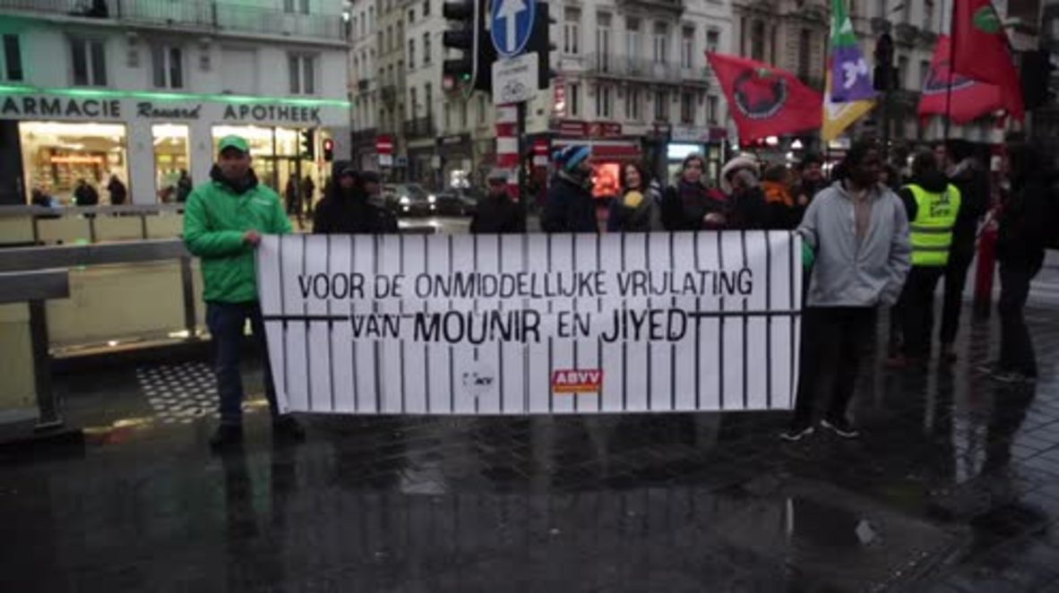 Belgium: Protesters descend on Brussels to mark Intl. Day Against Police Brutality