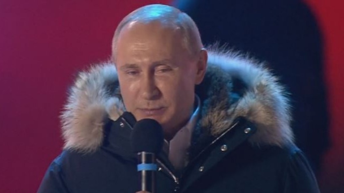 Russia: Putin speaks of need for unity as preliminary results suggest decisive victory