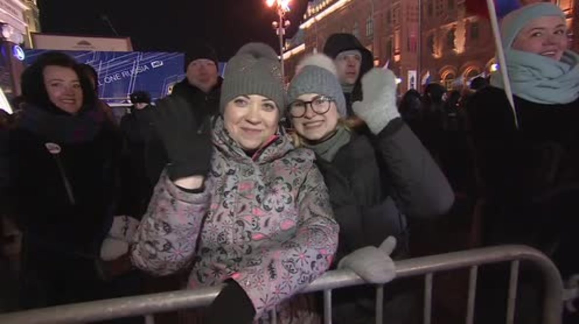 Russia: Putin's supporters rejoice after preliminary results announced