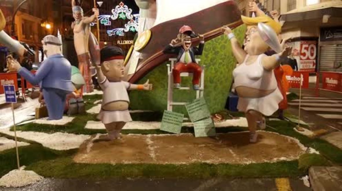 Trump and Kim Jong-un set alight at Valencia's Falles festival