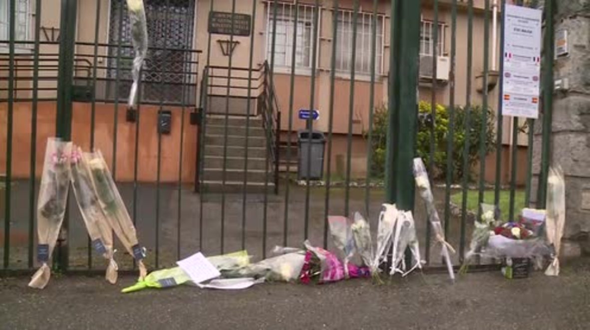 France: Mourners lay flowers outside Carcassonne Gendarmerie Nationale to honour killed officer