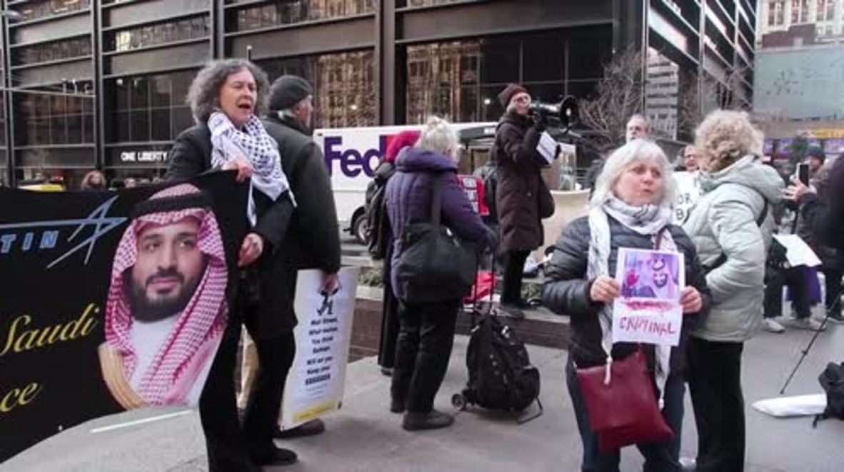 USA: Protesters decry visit of Saudi Crown Prince MBS to New York