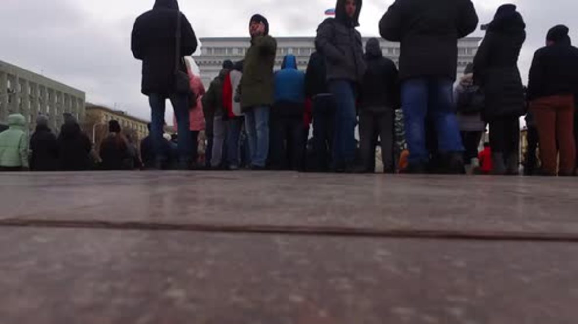 Rusia: Imágenes de drones capturan concentración de los ciudadanos por el incendio mortal de Kemerovo