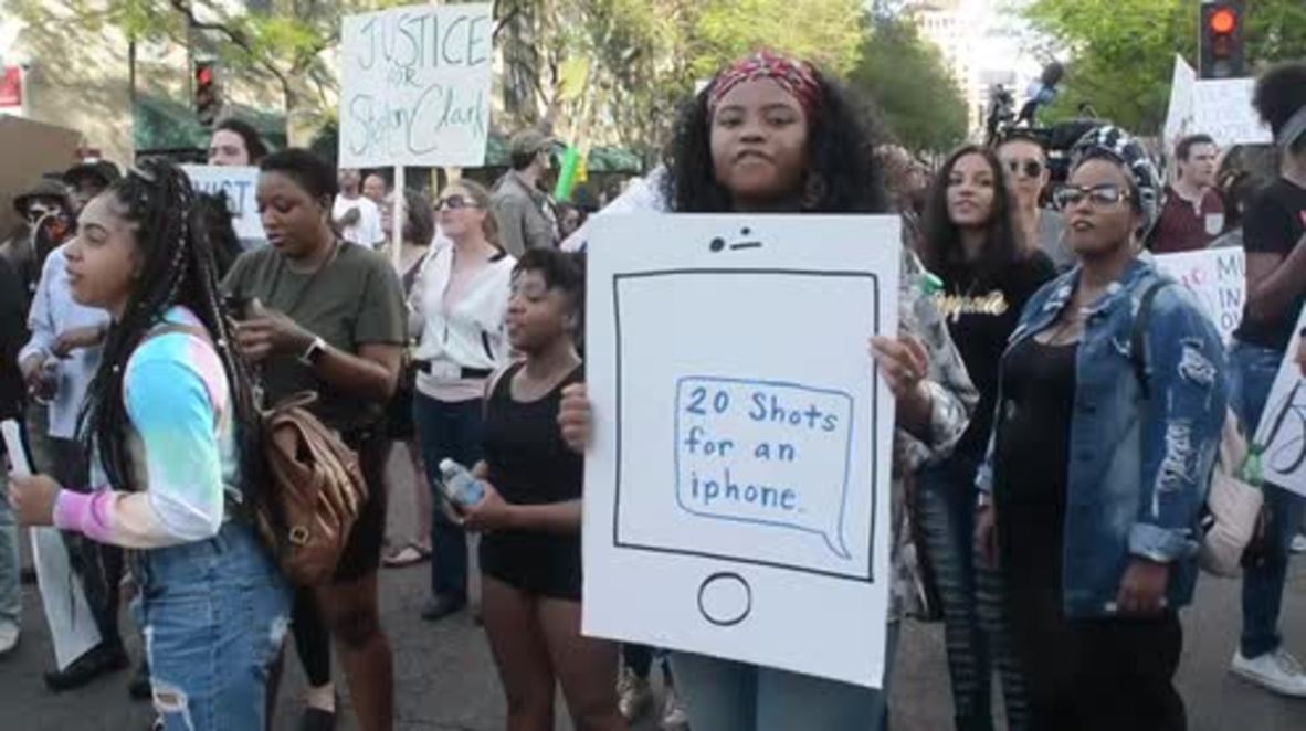 USA: Protesters demand justice after Sacramento police shooting