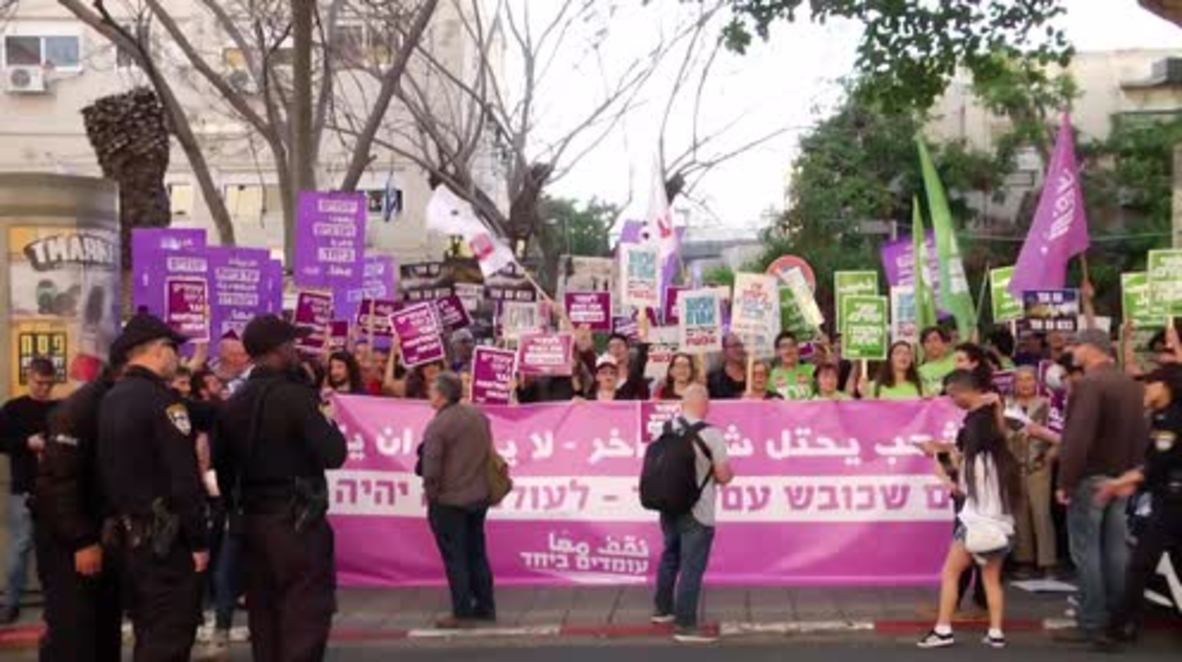 Israel: Israelis against occupation protest Palestinian Gaza rally deaths
