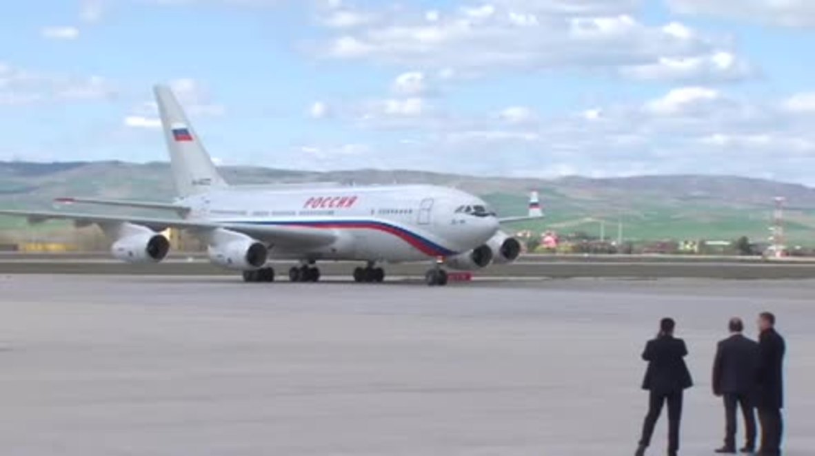Turkey: Putin lands in Ankara for talks with Turkish and Iranian counterparts