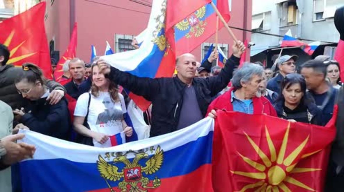 Macedonia: Hundreds protest expulsion of Russian diplomat over Skripal case